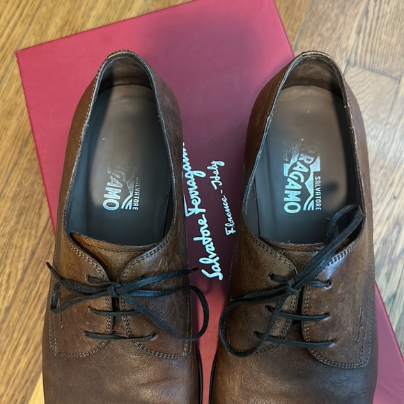 Salvatore Ferragamo Berman Oxford dress shoes Brown leather Size 11 main image 5